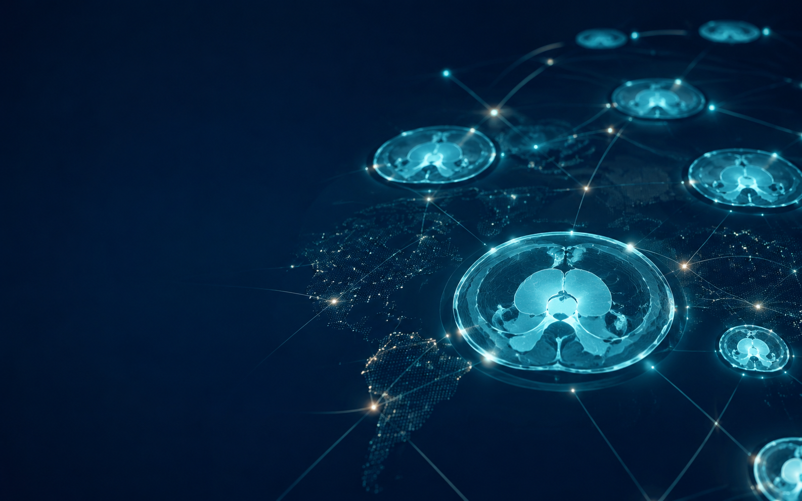 Abstract radiology network spanning global care teams